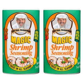 Chef Paul Magic Seasoning Blends Shrimp Magic Seasoning | Bold Flavor for Shrimp & Seafood | Gluten-Free Shrimp Seasoning for Seafood Recipes | Spice Blend with Garlic & Paprika | 5 oz (Pack of 2)