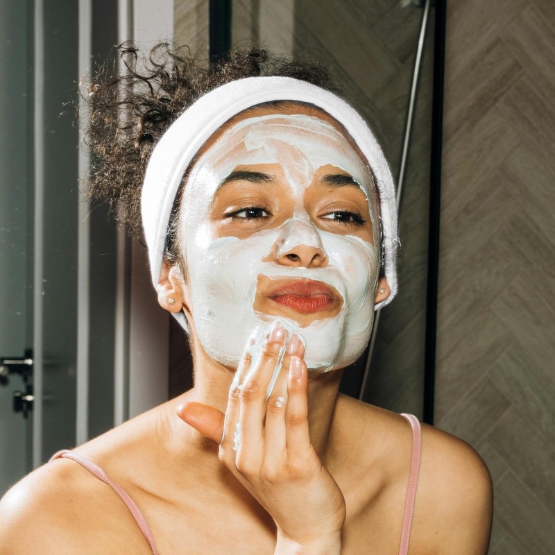 Bojueshaw 6pcs Spa Facial Headband,Adjustable Makeup Head Wraps,Microfibre Headband,Towel to