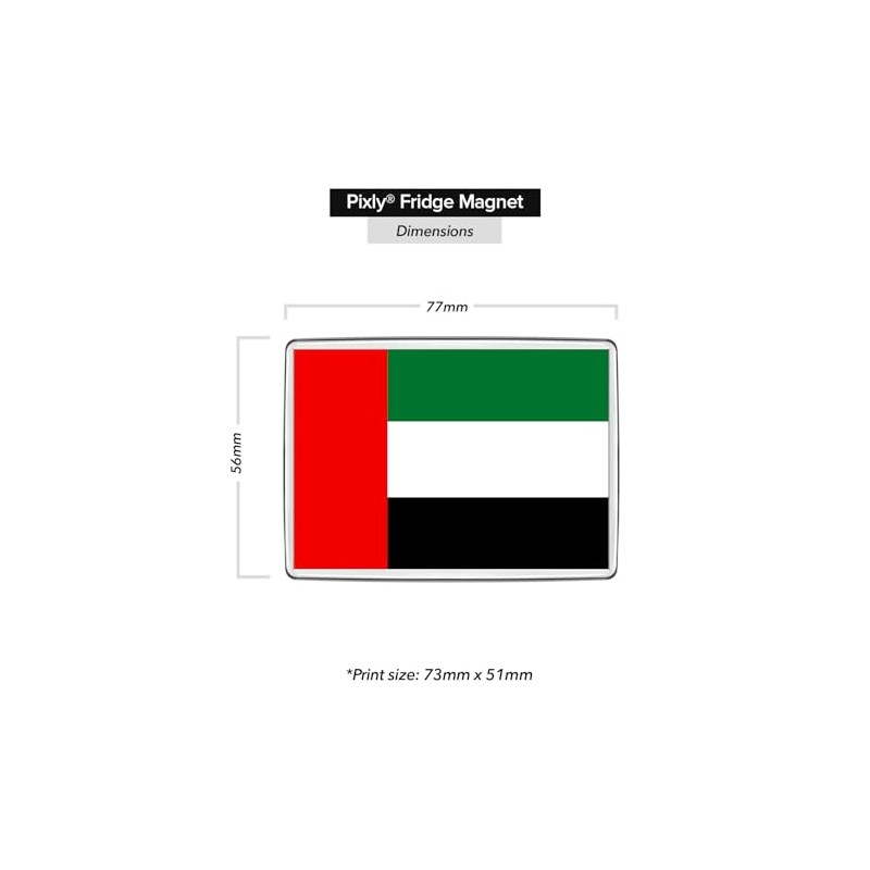 Pixly® United Arab Emirates Flag Fridge Magnet Large Jumbo Size