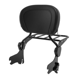 TCMT Backrest Sissy Bar Luggage Rack Fits For Harley Touring Road Glide Road King FLHT FLHX FLTR 1997-2008 Street Glide FLHX 2006-2008 Electra Glide Standard FLHT 1997-2008