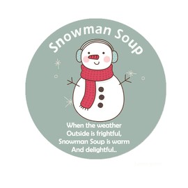 Christmas Stickers - Santa's Magic Key, Magic Reindeer Food, Snowman Poop - Christmas Eve Box - Christmas Labels/Stickers (Snowman Soup)