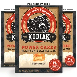 Kodiak Cakes Protein Pancake Power Cakes, Flapjack and Waffle Baking Mix, 20 Buttermilk 60 Ounce (Pack of 3)