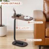 RYONGII C Shaped End Table, Small Side Table for Couch,