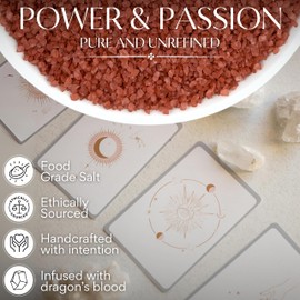 Red Dragon’s Blood Sea Salt for Power, Passion & Protection – Natural Real Salt Ideal for Witchcraft Rituals, Candle Magic & Energy Work – 5 Oz Bag, Witches & Wiccan