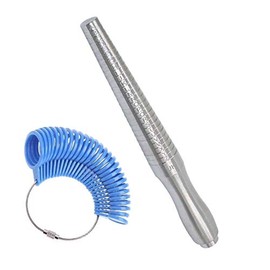 UK British Blue Finger Sizer & Metal Ring Mandrel Measurer Stick Tool Size A-Z+5