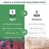 LIVING JIN Agar Agar Powder, 32 oz. Plant-Based Gelatin Powder,