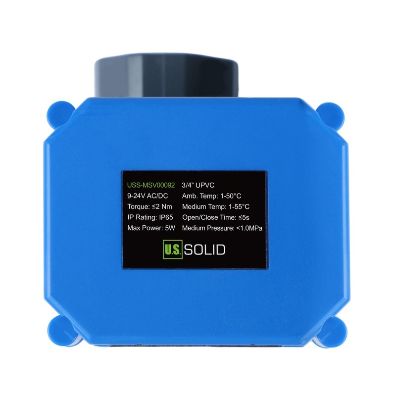 U.S. Solid 1/2” UPVC Motorised Ball Valve - Plastic Electrical