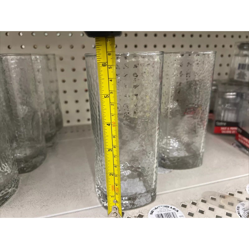 Libbey Set of 2- Vintage Libbey Crisa Clear Dimpled, Pinched