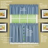 Today's Curtain, Orleans Scallop Curtain, Blue 36" Tier Pair and