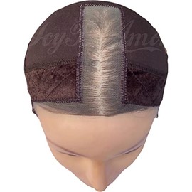 ICYBYAMON Lace Grip Cap 2-in-1 Wig Grip Cap For Lace Wigs and Frontals, Reinforced Swiss Lace (Brown)