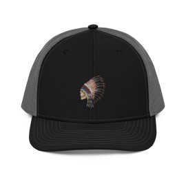 Callihan Supply Grateful Dead Native American Indian Spring 1990 Richardson 112 Trucker Cap Hat - Loden