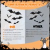 KIROGILY Halloween Decoracion, 24 murcielagos con luz 3D para Decoracion
