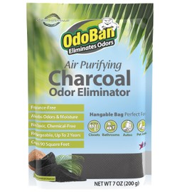 OdoBan Air Purifying Charcoal Natural Odor Eliminator, Non-Toxic Formula, Made in the USA, Fragrance Free, 200 Gram Bag