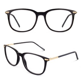 CGID CN79 Classic Nerd Glasses Ellipse 40s 50s Style Panto Frame Vintage Look Clear Lens - Classic 52