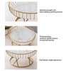 Round Fruit Basket Large Capacity Hollow Metal Fruit Bowl Stand