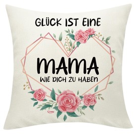 Sunia Mum, Cushion Covers 45 x 45 cm, Decorative Cushion with Pockets, Mother's Day Gifts for Mum, Birthday Gift for Mum, Best Mum Gift