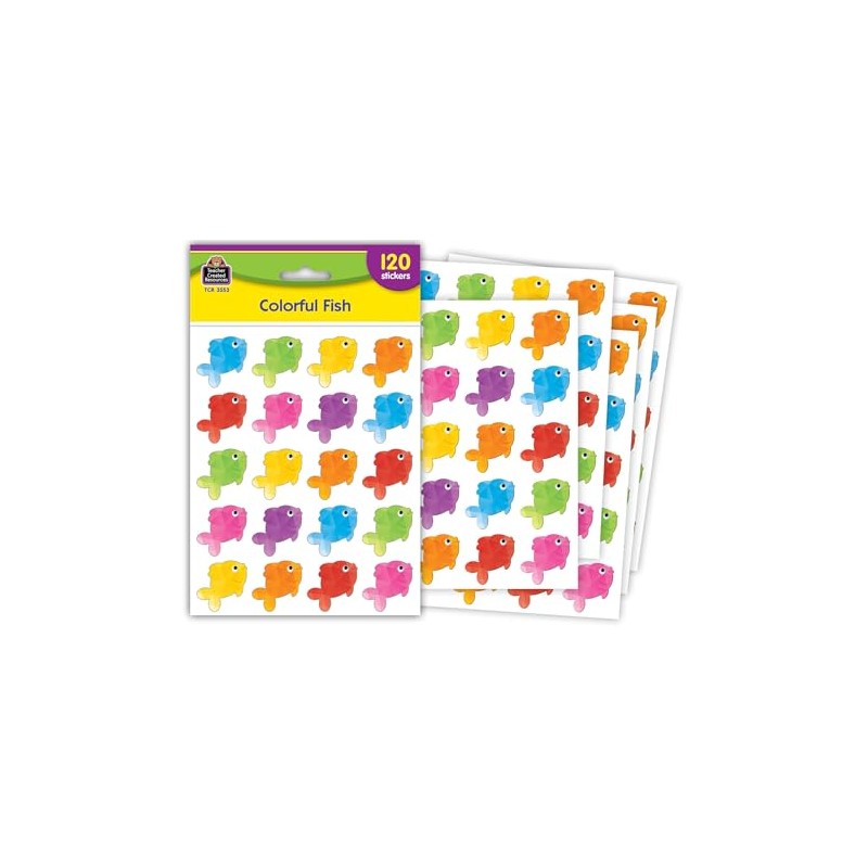 Teacher Created Resources Colorful Fish Stickers (TCR3553)
