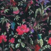 EYES OF INDIA - 24" Black Velvet Bird Throw Sofa