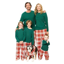 PajamaGram Matching Family Pajamas Plaid - Baby Pjs Modern Plaid, Infant, 12M