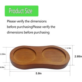 Salt and Pepper Tray, Oak Wood Salt and Pepper Mill Tray Salt and Pepper Holder Kitchen Accessories for Pepper Mill Pepper Grinder Shakers Decoration, Inner Dia 2.2 Inch / 5.6CM