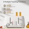 Toaster 4 Slice, Retro Stainless with 6 Bread Shade Settings,1.5''Wide