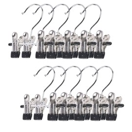 Yuyeran 10 Pcs/Set Space Saving Boots Hangers Double Adjustable Clips for Boots Socks Bags Hanging Organizer