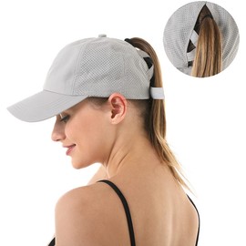 YAMEE Baseball Cap Summer Women's Summer Hat Men's Baseball Cap Sports Cap Outdoor Sun Protection Summer Cap Adjustable Baseball Cap (Head Circumference: 57–58 cm), 1 light grey, Einheitsgröße