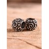 Battle-Merchant Viking Beard Bead for Dreadlocks Silver with Spirals Inner