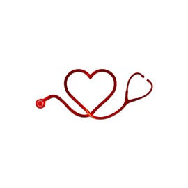Nurse Love Stethoscope Vinyl Decal Notebook Car Laptop 5.5" x 2.5" (Red Holographic)
