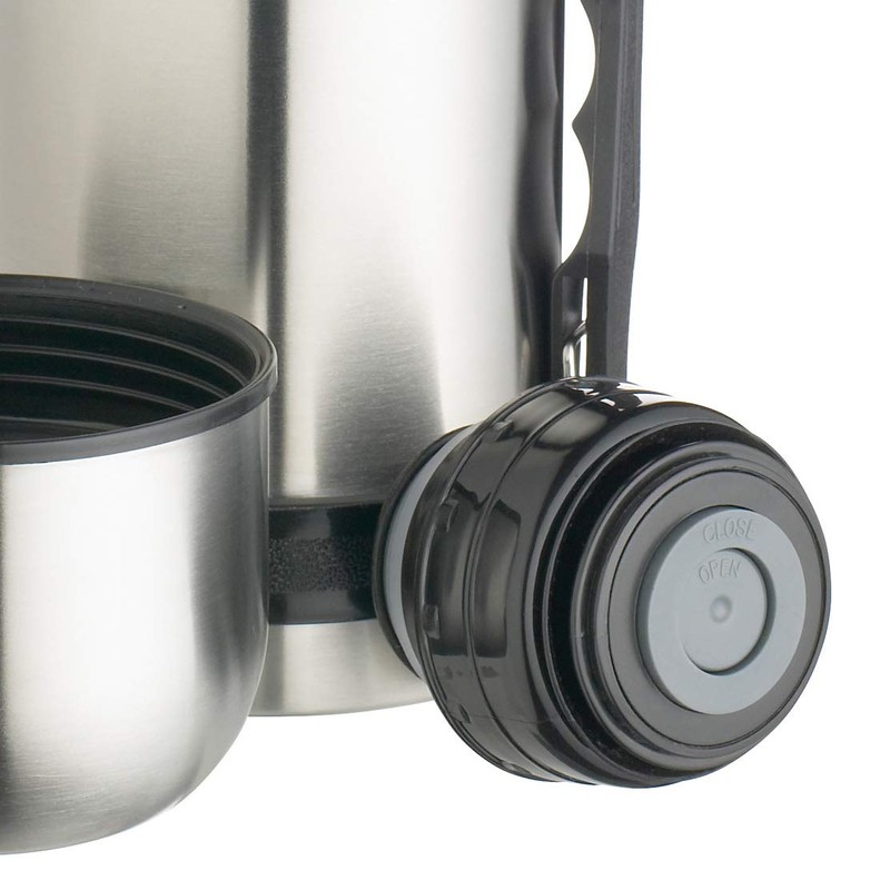 MasterClass Stainless Steel Vacuum Flask with Handle, 750 ml (1.25