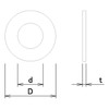 DAIDOHANT 10185720 Rubber Washers [EPDM] (Inner Diameter) 0.3 x Outer