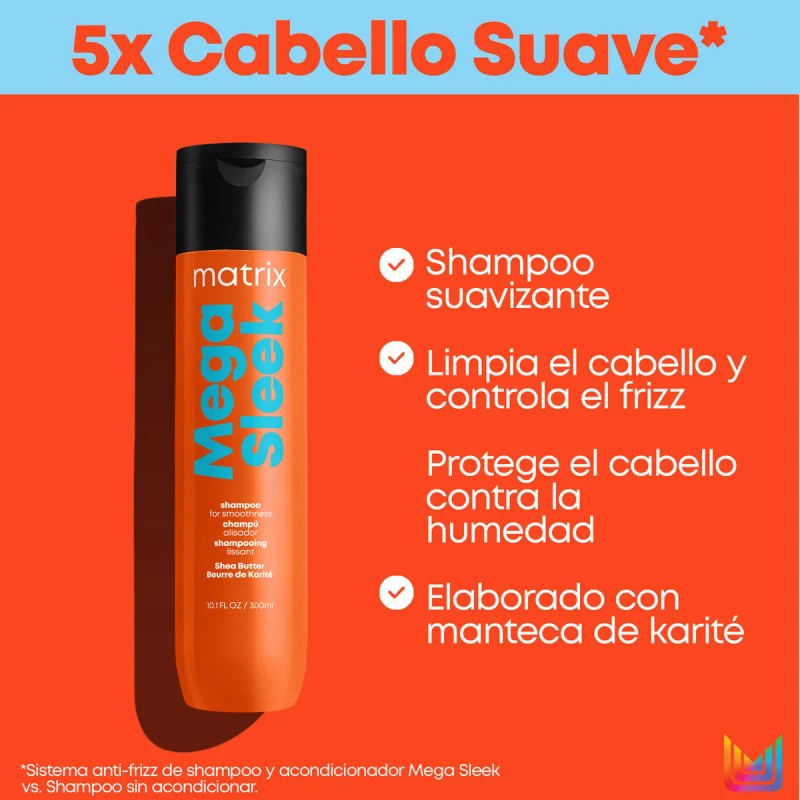 Kit Matrix De Shampoo + Acondicionador Anti-frizz Mega Sleek