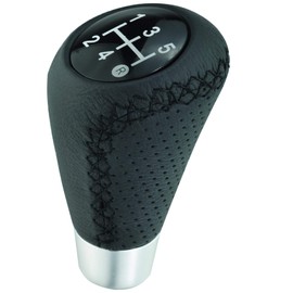 Abfer 5 Speed Shifter Knob Leather Car Gear Shifting Knob Stick Shift Lever Fit Most Manual Transmission (Black)