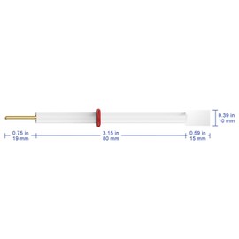 Labasics Platinum Sheet Electrode, Electrolytic Cell Electrode with Purity 99.99% Pt Plate Electrode 10x15x0.1mm and PTFE Body