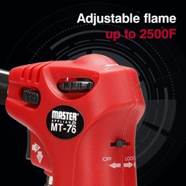 Master Appliance MT-76K Triggertorch 3-in-1 Heat Tool Kit with Soldering, Hot Air and Hot Knife Tips, Self-Igniting Multi-Function Butane Torch Lighter, Flame Temp up to 2500F