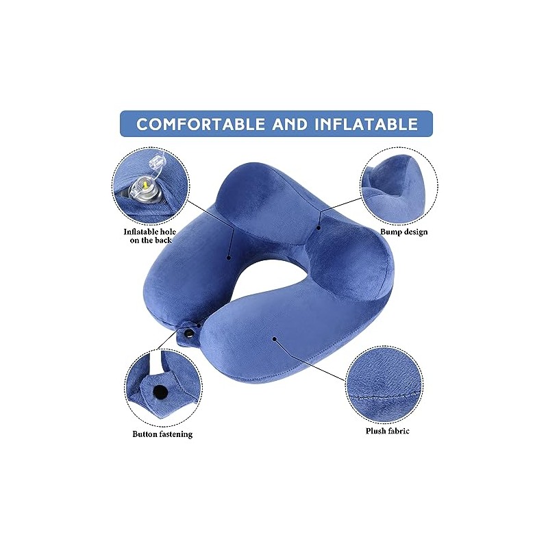 Sintuff - Juego de 2 almohadas inflables para el cuello