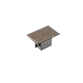Arlington FLBRF101BR Plastic 1-Gang Non-Metallic Adjustable Floor Box with Flip Lids 4.100 Inch x 5.970 Inch x 3.738 Inch 20 Cubic-Inch