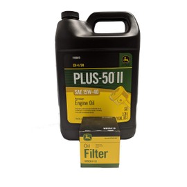 John Deere Original Equipment Oil Change Kit Filter and Oil - (1) M806418 + (1) Gallon 15W-40