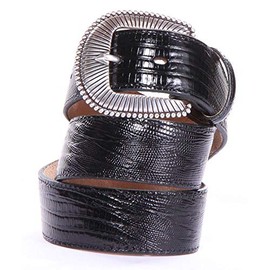 Tony Lama Men's Black Lizard Dress Belt (40)