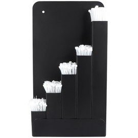 Sanbege Cable Tie Organizer Holder with Screws, Metal Zip Tie Storage Container for Trailer, Workshop, Tool Box, Garage (Black)