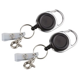 Be-Hold Key or ID Card Yo-Yo with Extra-Strong Spring and Tear-Resistant Cord, with Belt Clip, Key Ring and Textile-Reinforced, Many Potential Uses