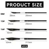 BRIOTA 4PCS Dagger Paint Brush Set, Long Liner for Watercolour