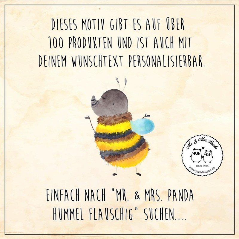 Mr. & Mrs. Panda Square Coaster Bumble Bee Fluffy Gift
