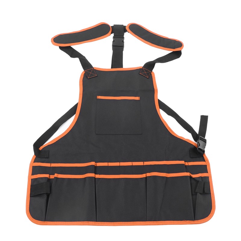Tool Apron Multiple Pockets Oil Proof Waterproof Oxford Cloth Adjustable