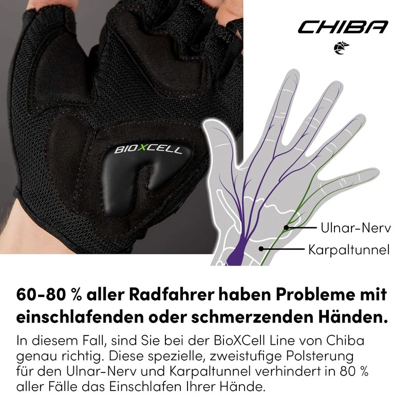 Chiba BioXCell Air Cycling Summer Gloves for Men and Women,