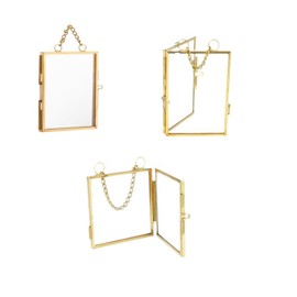 Mini Picture Frames Set of 3 2x3 Vertical Wall Hanging Picture Frames for DIY Artwork Pressed Flowers Pictures