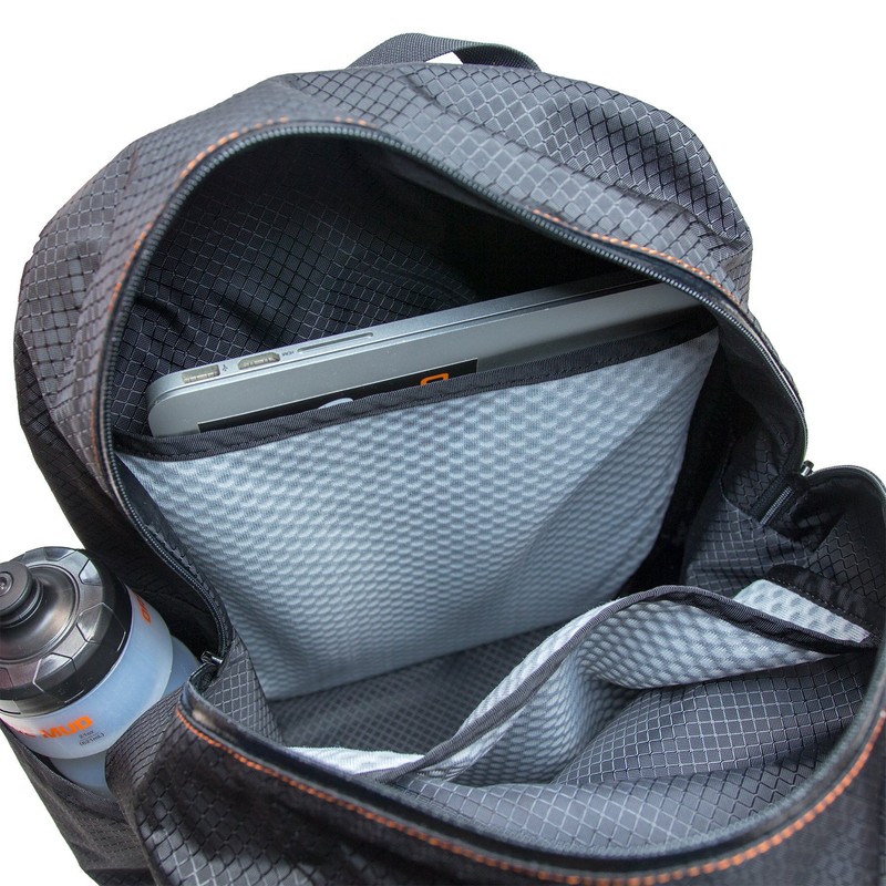 Everyday Bag, Black with orange stitch