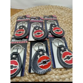 Muscle Car Garage Genuine Leather New Old Stock Keychains  Red  Bowtie