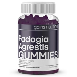 GN Fadogia Agrestis | 60 Fadogia Agrestis Gummies - 1000mg Fadogia per Serving with with Ashwagandha & Zinc - High Strength Fadogia Agrestis Extract | Blueberry Flavour, Non-GMO & Suitable for Vegans