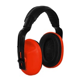 CXS Ear Protection Headphones for Children and Adults - Earmuffs with Adjustable Foam Headband for Best Compact Ear Protection Capsule Ear Protection Noise Protection Ear Protection, red